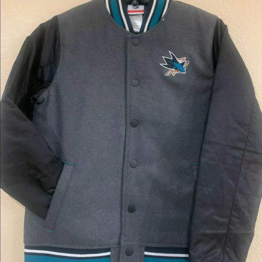 San Jose SHARKS Youth Letterman Jacket NHL Lic